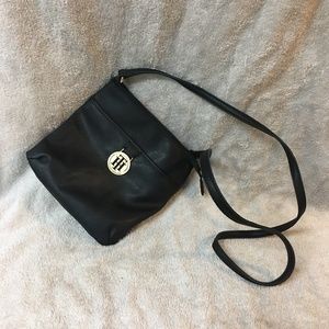 Tommy Hilfiger Crossbody Black Purse Grosgrain